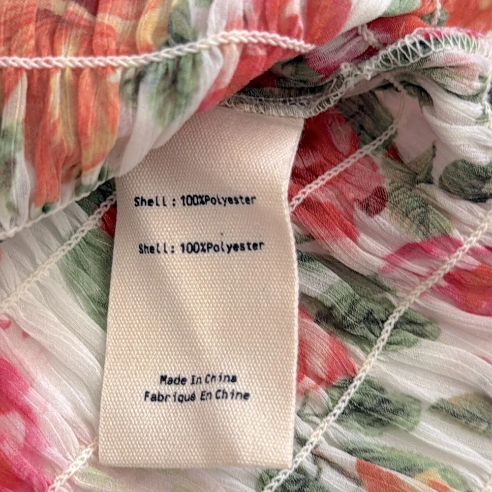 L'Agence | Bexley Off Shoulder Smocked Floral Top White Multi Garden Floral (XS) - Picture 9 of 15